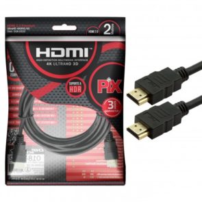 CABO HDMI 2.0 19 PINOS 4K 2 MTS PIX