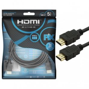 CABO HDMI 2.0 19 PINOS 4K 5 MTS PIX