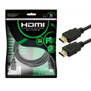 CABO HDMI 2.0 4K 19 PINOS 3 MTS PIX