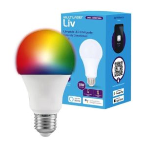 Lâmpada LED Bulbo Inteligente Colorida Dimerizável Wi-Fi – Multilaser Liv – SE224