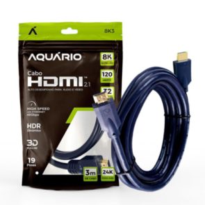 CABO HDMI 2.1 8K 3 METROS AQUARIO 8K3