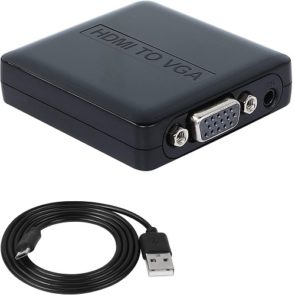 CONVERSOR HDMI PARA VGA COM ALIMENTAÇÃO USB
