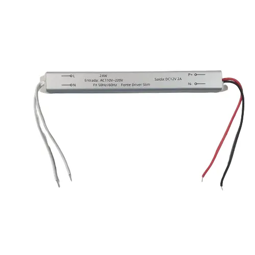 FONTE DRIVER SLIM FITA LED 110/220V -> 12V/2A 24W - Imagem 2