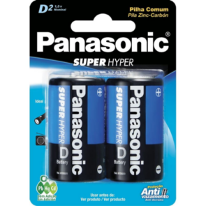 PILHA GRANDE TIPO D PANASONIC CARTELA COM 2 UNIDADES